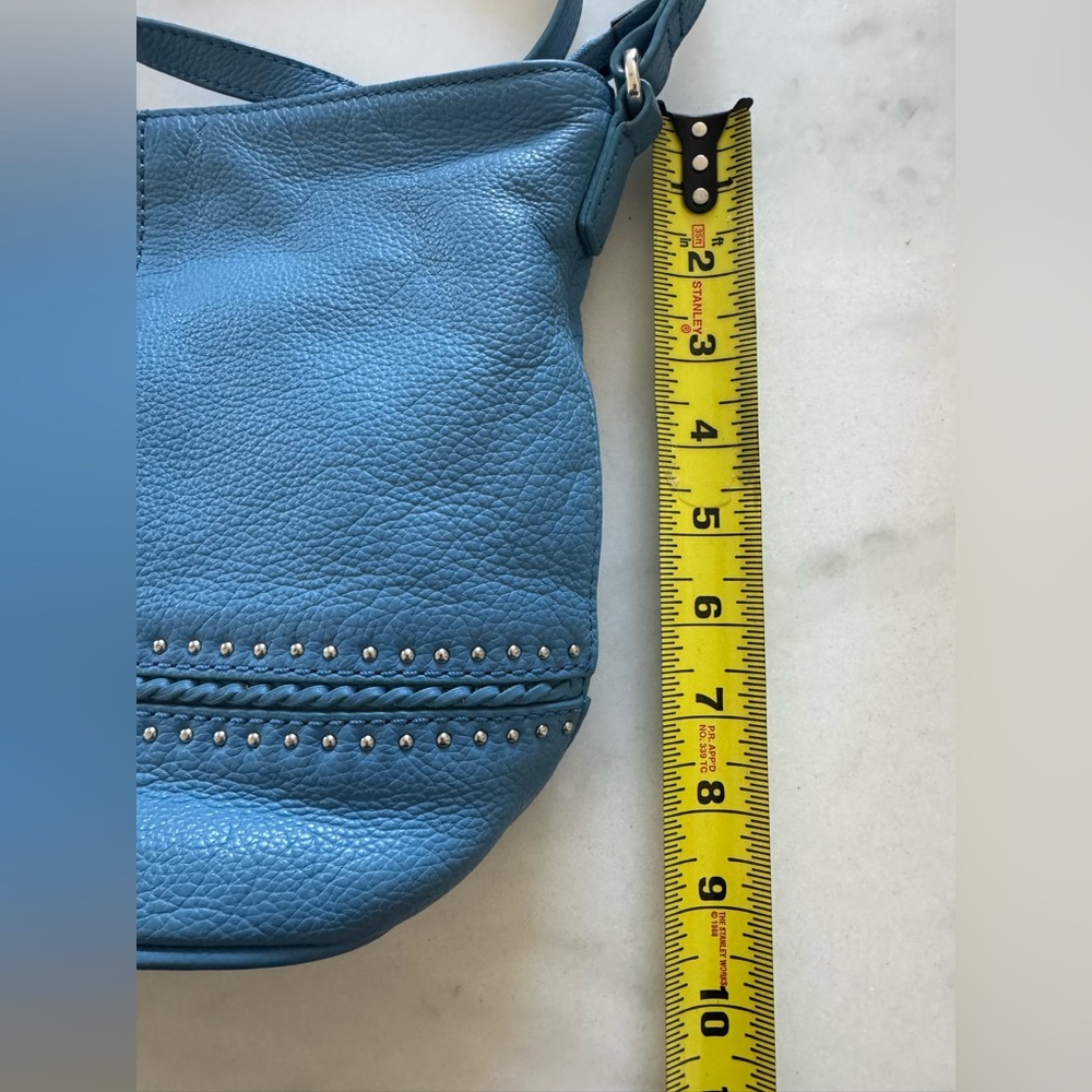 Brighton Blue Hobo Bag with Tassel and Studs - Picture 12 of 12